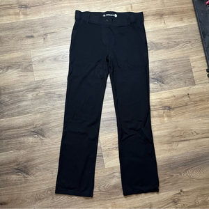 Betabrand Women Size L Black Classic Straight Leg Yoga Dress Pants W0076-BK*‎